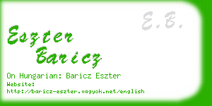 eszter baricz business card